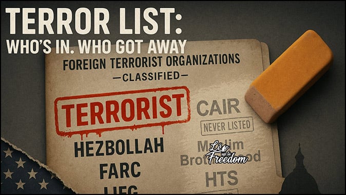 RaptureForums's tweet card. From that moment on, the terror list became a foreign policy tool.