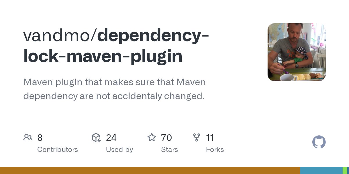 juanantoniobm's tweet card. Maven plugin that makes sure that Maven dependency are not accidentaly changed. - vandmo/dependency-lock-maven-plugin