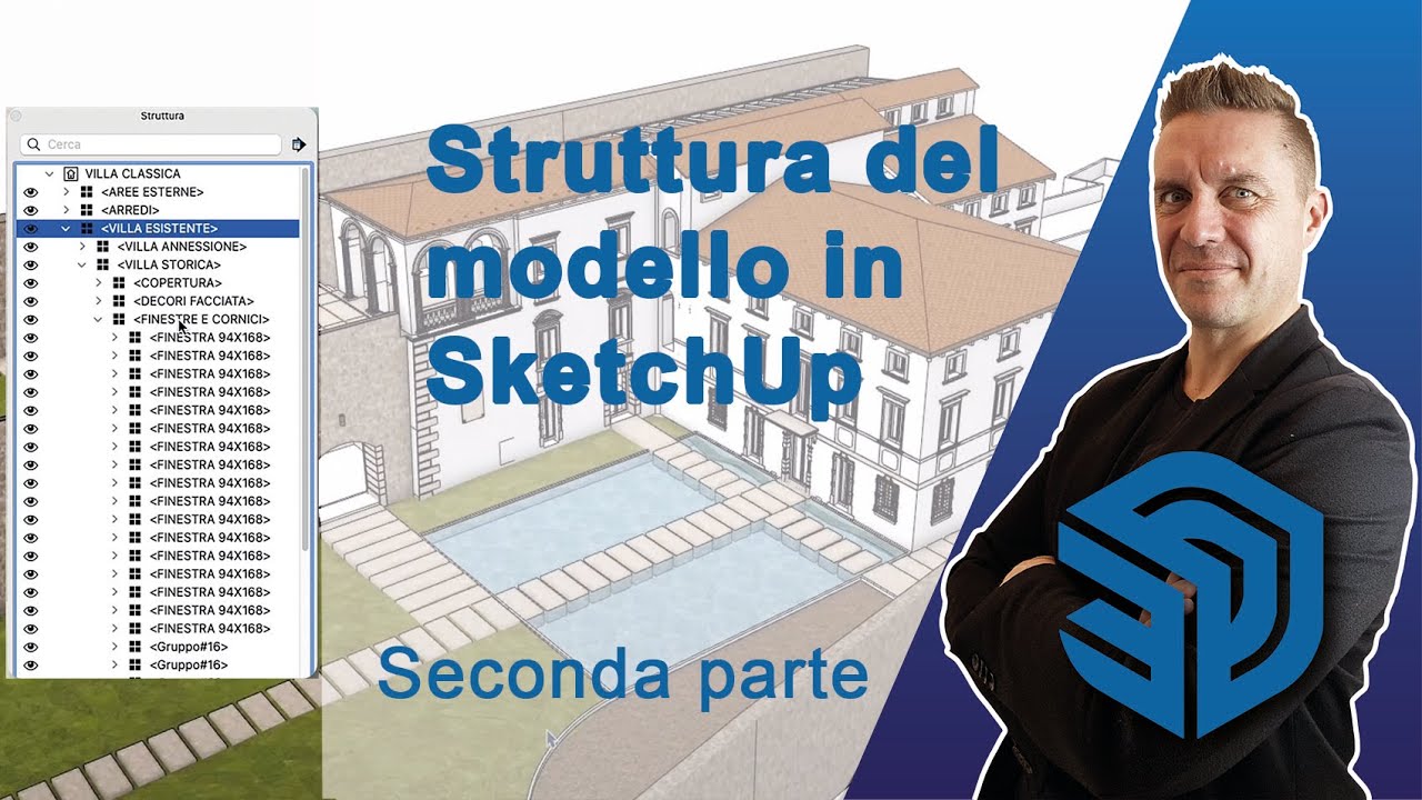 MRservices1's tweet card. Struttura del modello con SketchUp per Mac - Parte 2