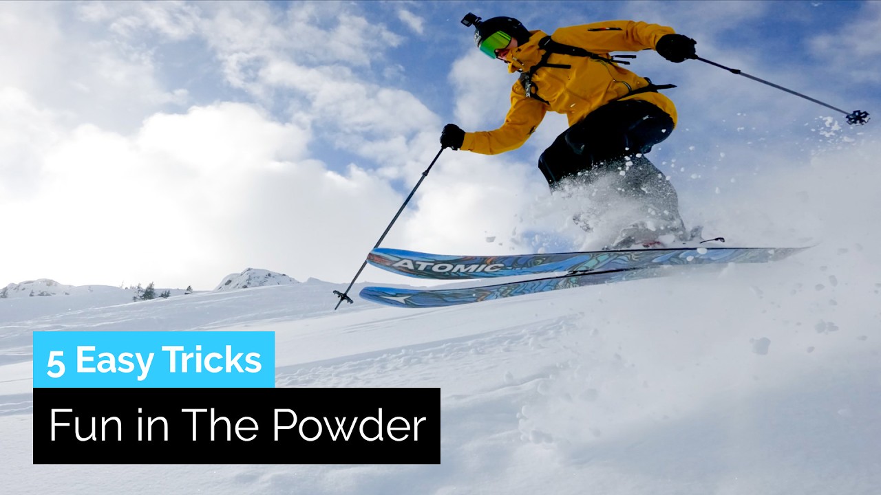 StompItTutorial's tweet card. My Favorite 5 Easy Ski Tricks to Have Fun Skiing Powder