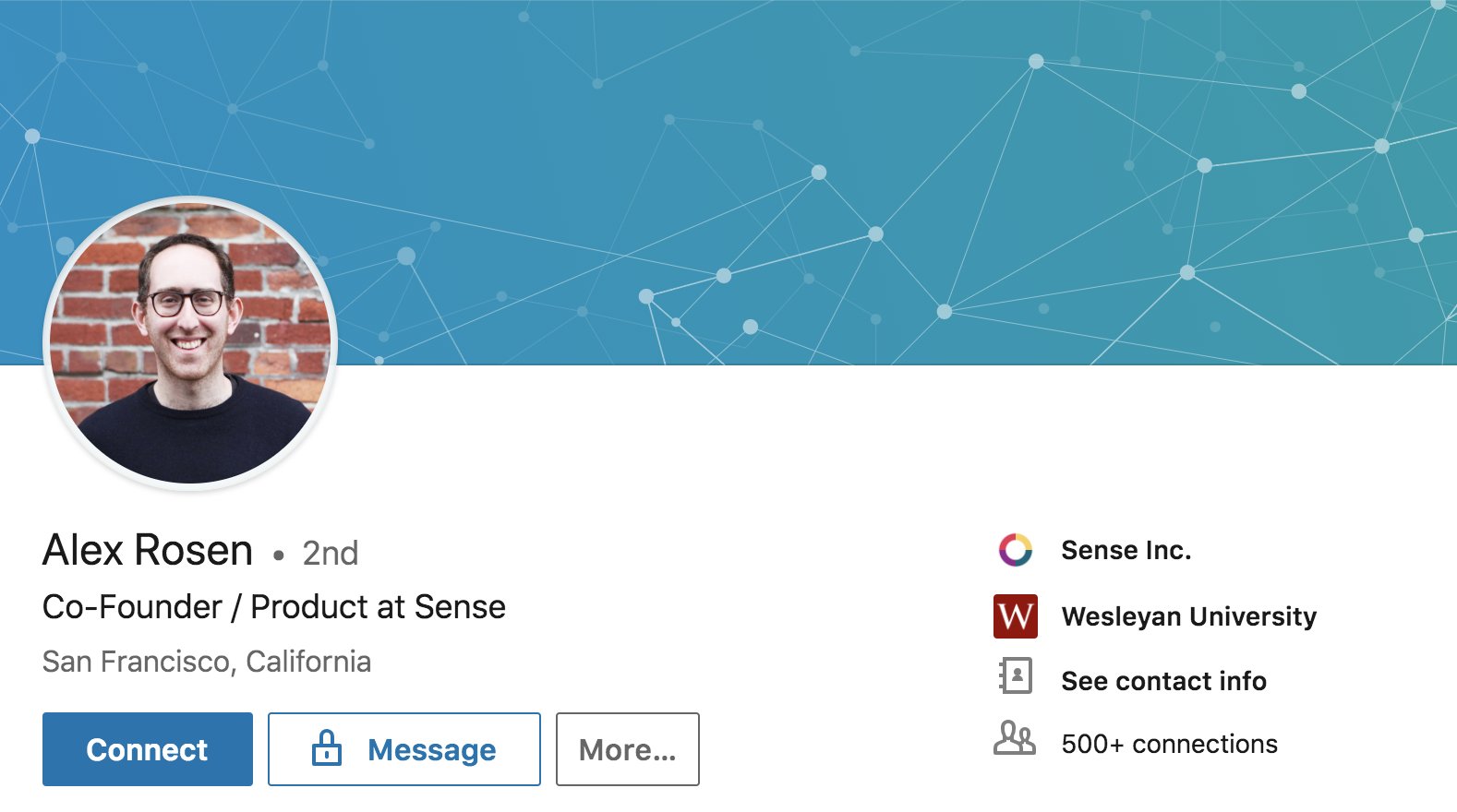 alexmr's tweet card. How ex-Googler and Sense Co-Founder, Alex Rosen, broke into product management and his advice for others.