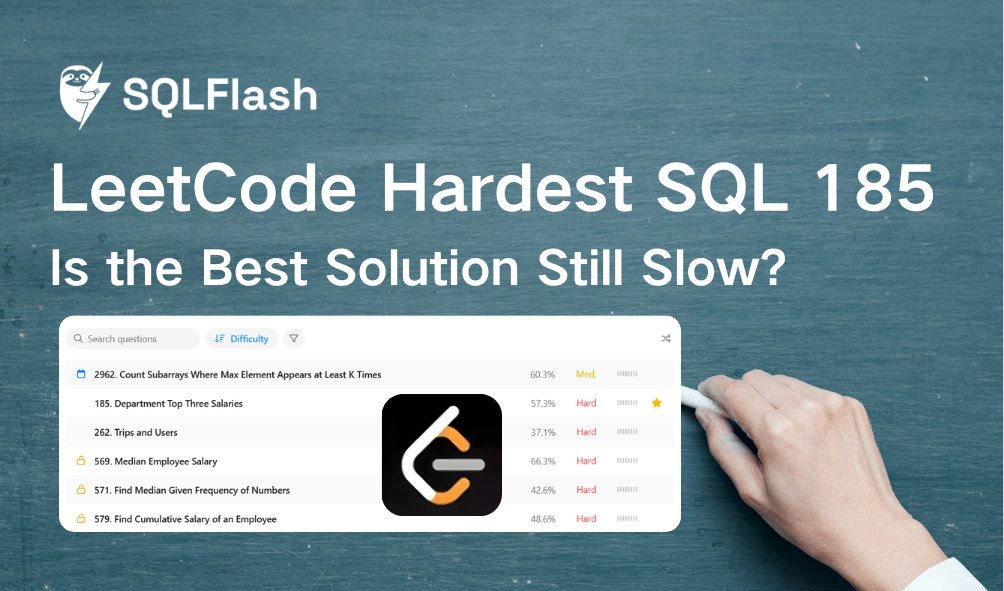 rebooter_s's tweet card. Developers who frequently use LeetCode are certainly familiar with the problem 185: Department Top Three Salaries, a classic question…