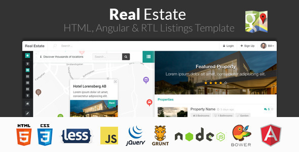 stylelibreview's tweet card. Real Estate is a premium property listing HTML template with specialised features for the real estate industry such as custom google maps, uniquely designed map markers, custom map info boxes, mult...
