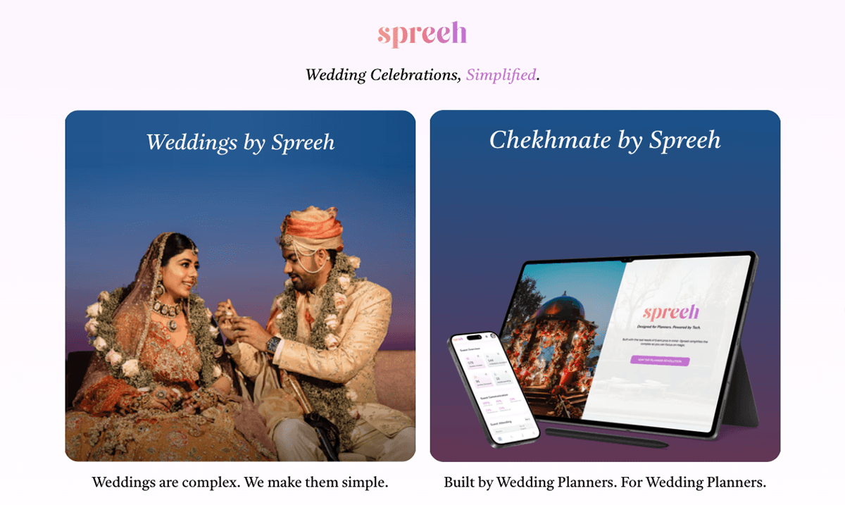 __ajeetkumar__'s tweet card. Plan an event/wedding with Spreeh in just a few clicks. Choose from our endless trusted vendor options and let us take care of all the details!