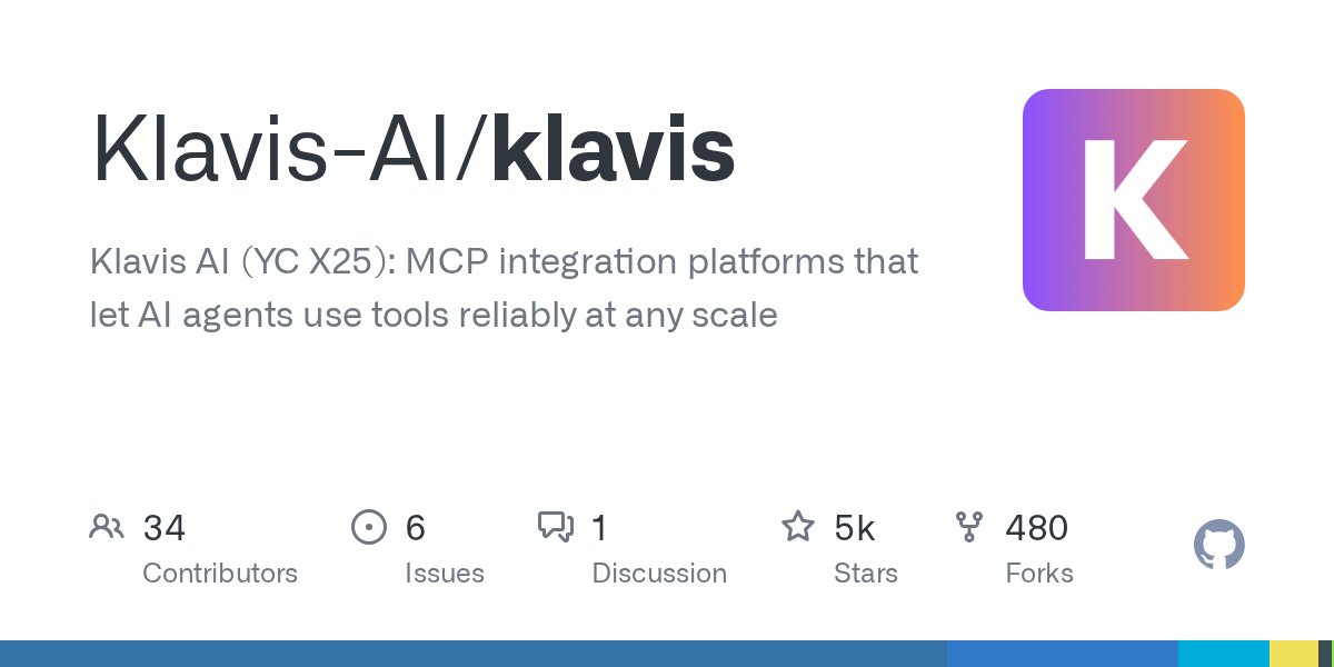 GitHubGPT's tweet card. Klavis AI (YC X25): MCP integration platforms that let AI agents use tools reliably at any scale - Klavis-AI/klavis