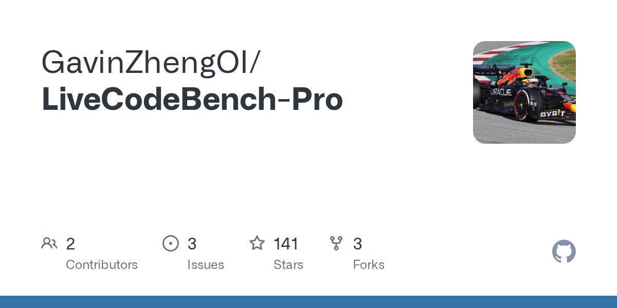 faplw's tweet card. Contribute to GavinZhengOI/LiveCodeBench-Pro development by creating an account on GitHub.