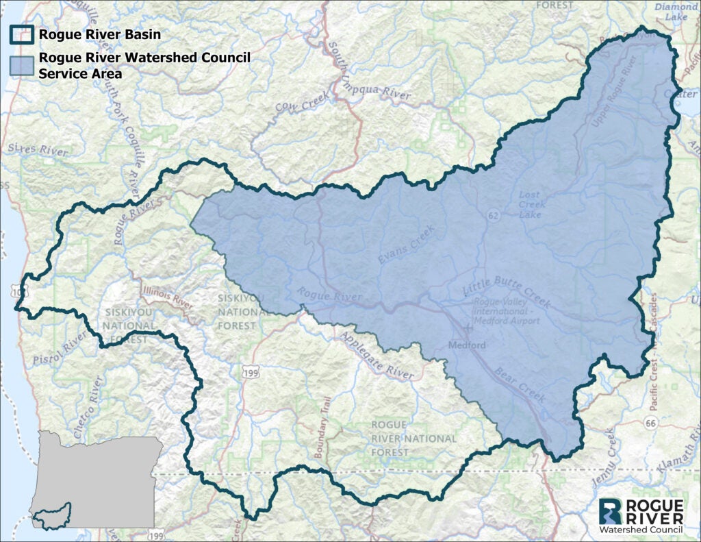 MedfordWater's tweet card. Source Water Protection Partnerships - One of Medford Water’s key partners is the Rogue River Watershed Council (RRWC). Four watershed councils in the upper and middle Rogue River Basin merged