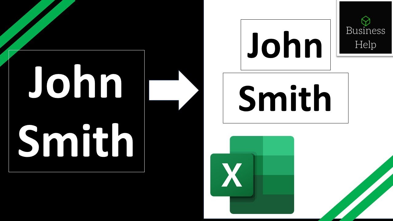 BusinessHelpTec's tweet card. How to Break Full Names Into Different Columns in Excel
