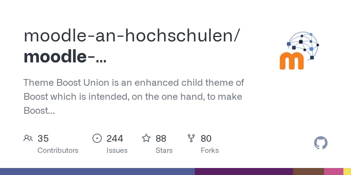 elearningks's tweet card. Theme Boost Union is an enhanced child theme of Boost which is intended, on the one hand, to make Boost simply more configurable and, on the other hand, to provide helpful additional features for t...