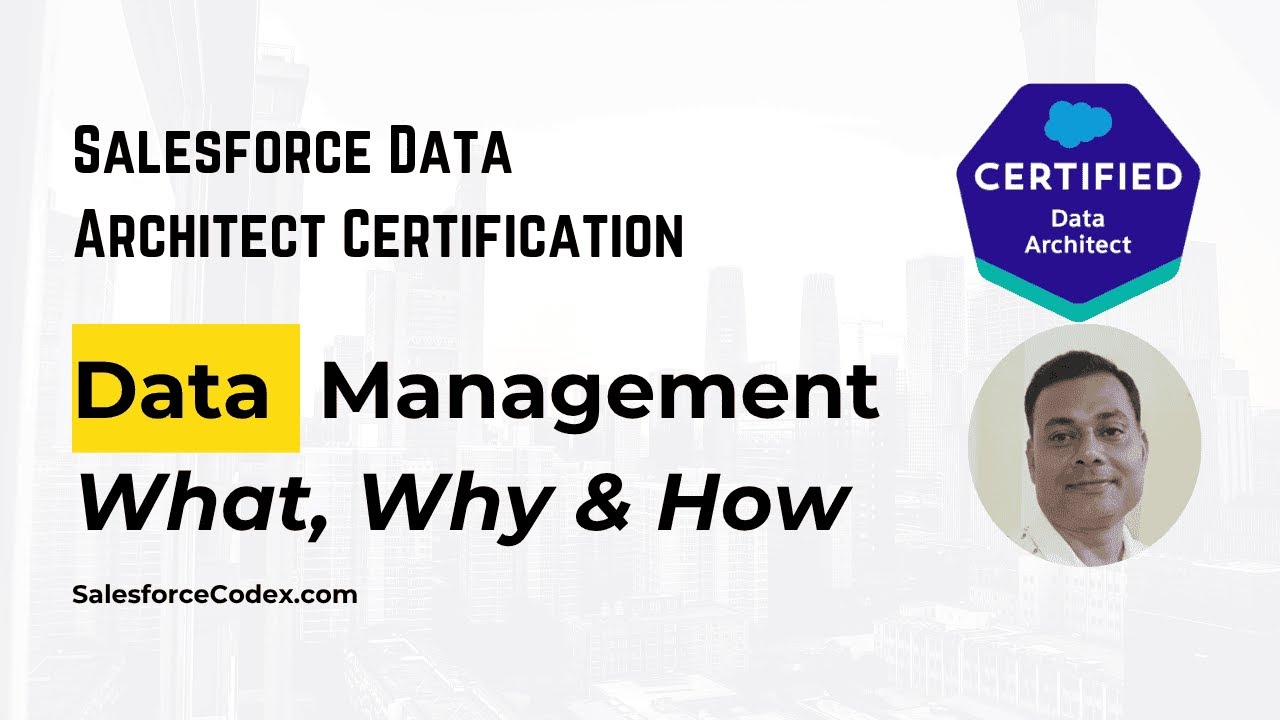 salesforcecodex's tweet card. Data Management in Salesforce | Explained for Architects & Admins...