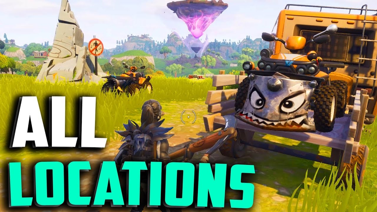 HiddenMasters's tweet card. FORTNITE QUAD CRUSHER LOCATIONS! (All QUADCRUSHER Spawn Locations)