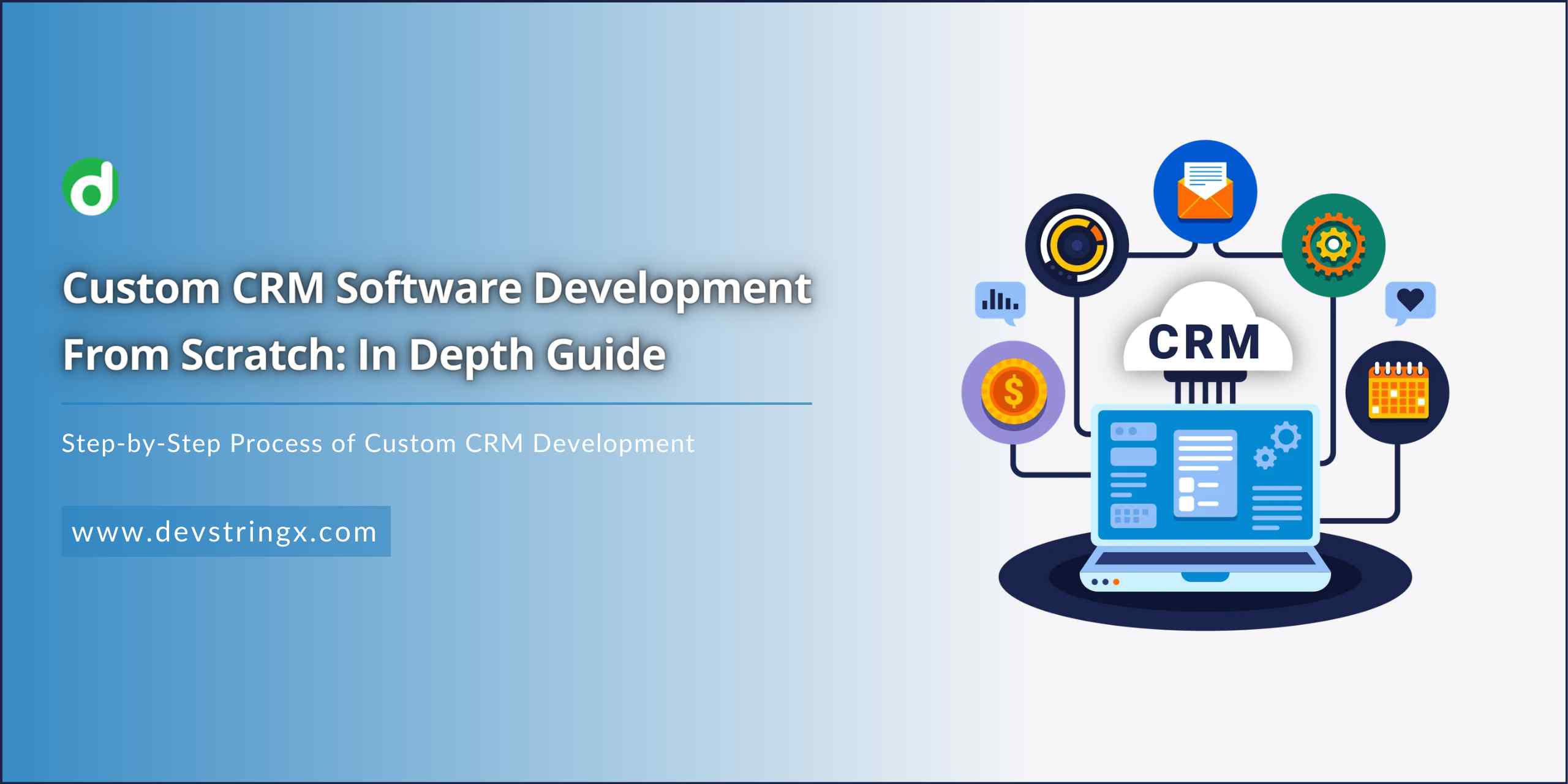 DevstringXS's tweet card. In this blog, we will understand the step by step process of custom CRM development from its planning to deployment.