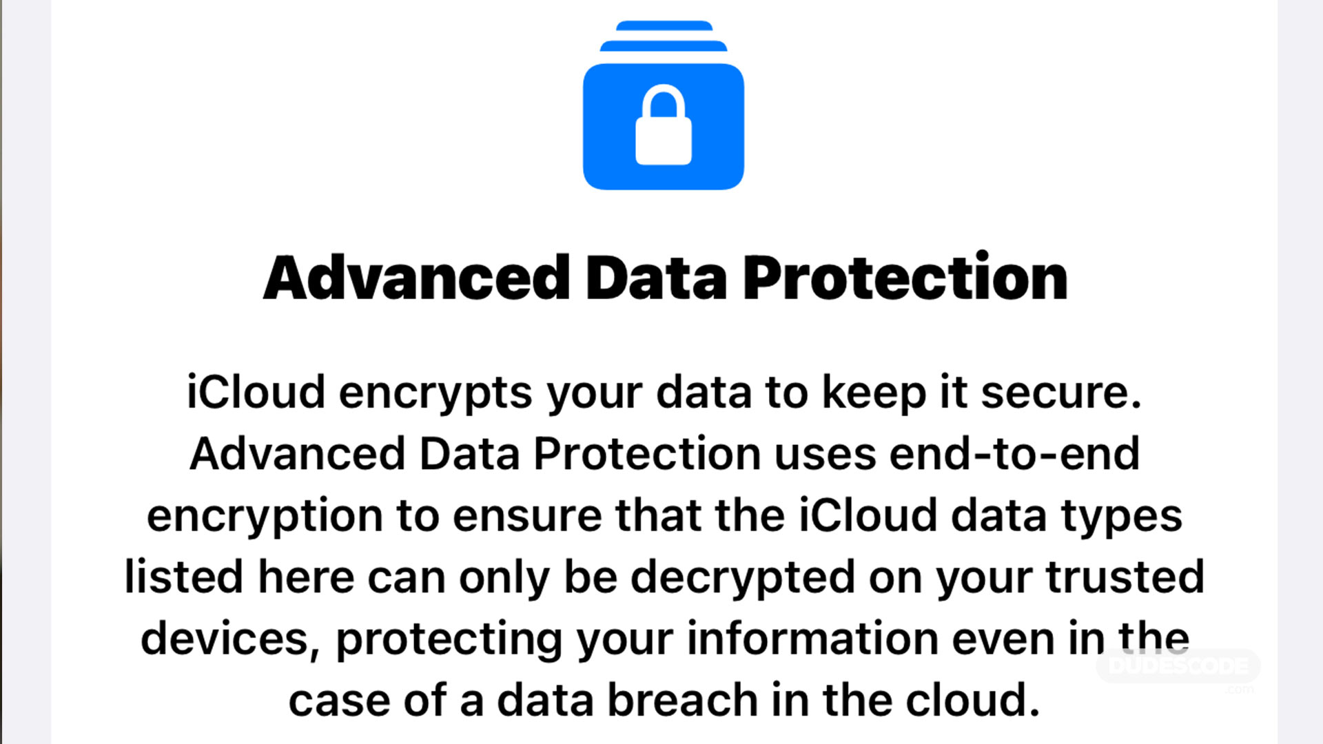 dudescode_com's tweet card. Back in February, the UK quietly ordered Apple to weaken iCloud security by creating a backdoor—basically, a way for the government to access people’s private data.