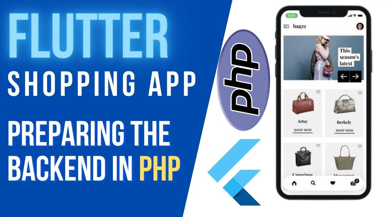 ProgrammingKnow's tweet card. Flutter Shopping App Tutorial 6 - Start Preparing the Backend in PHP
