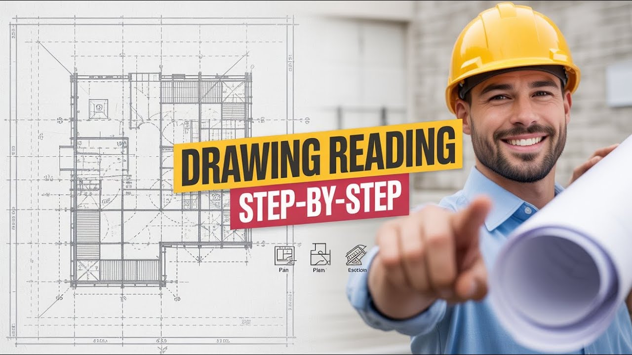 CIVILTutorials's tweet card. How to Read Civil Engineering Drawings | PLAN, ELEVATION, SECTION...