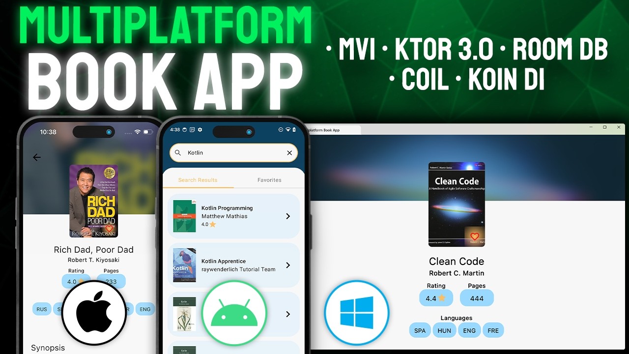 kotlin's tweet card. The Compose Multiplatform Crash Course for 2025 - Build a Clean Code...