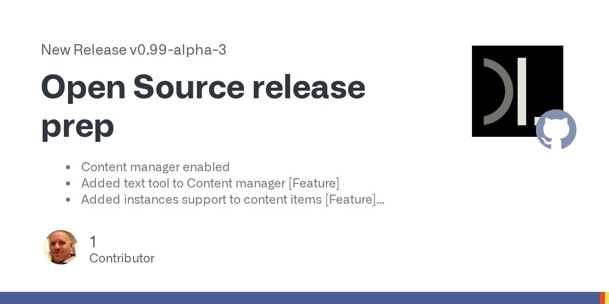 Dlayer_app's tweet card. Content manager enabled Added text tool to Content manager [Feature] Added instances support to content items [Feature] Collapse not working in tool bar [Bug fix] Move row controls added [Feature] ...
