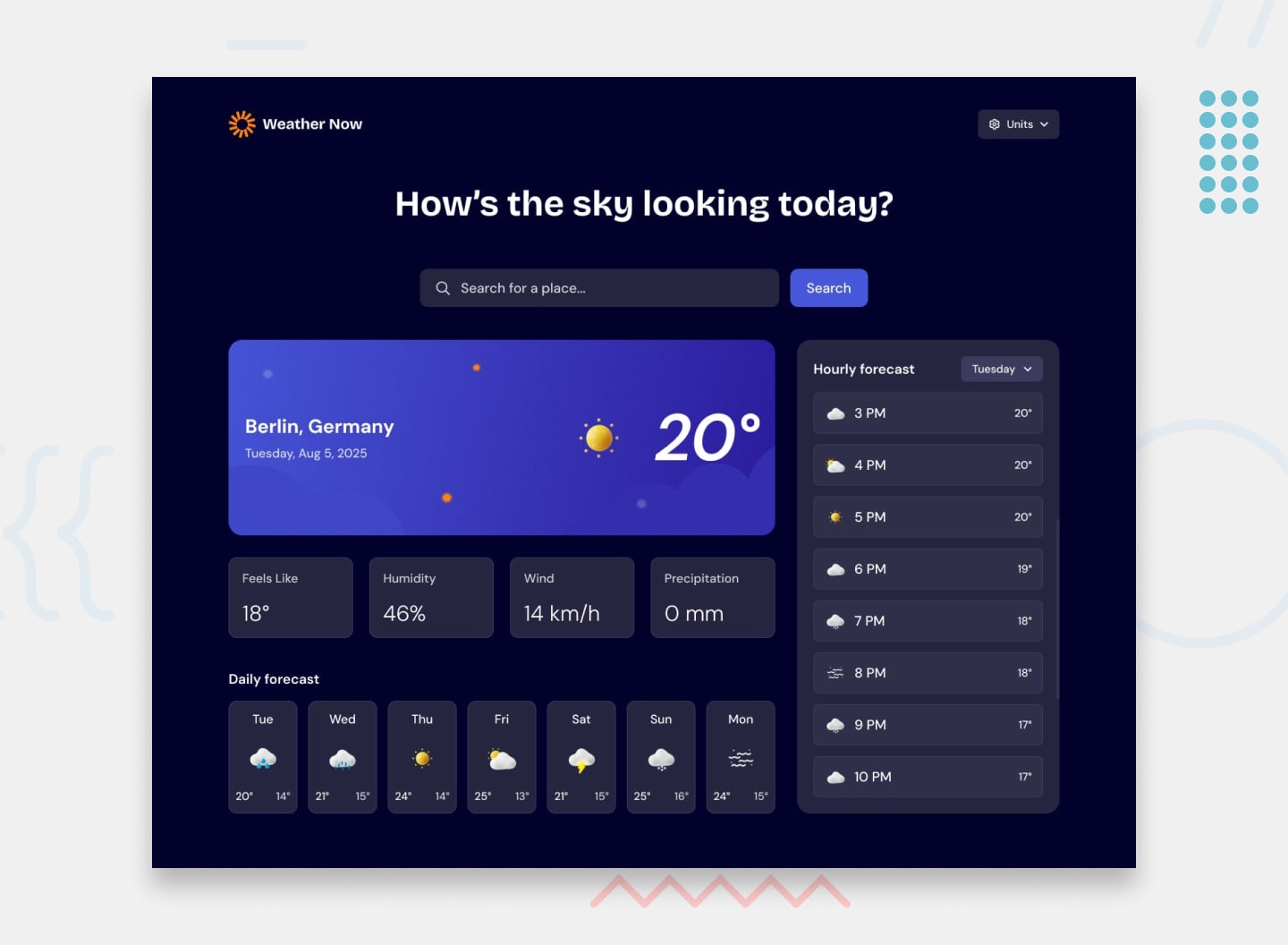 guselt_code's tweet card. Guseltony's front-end solution for the Weather app coding challenge on Frontend Mentor