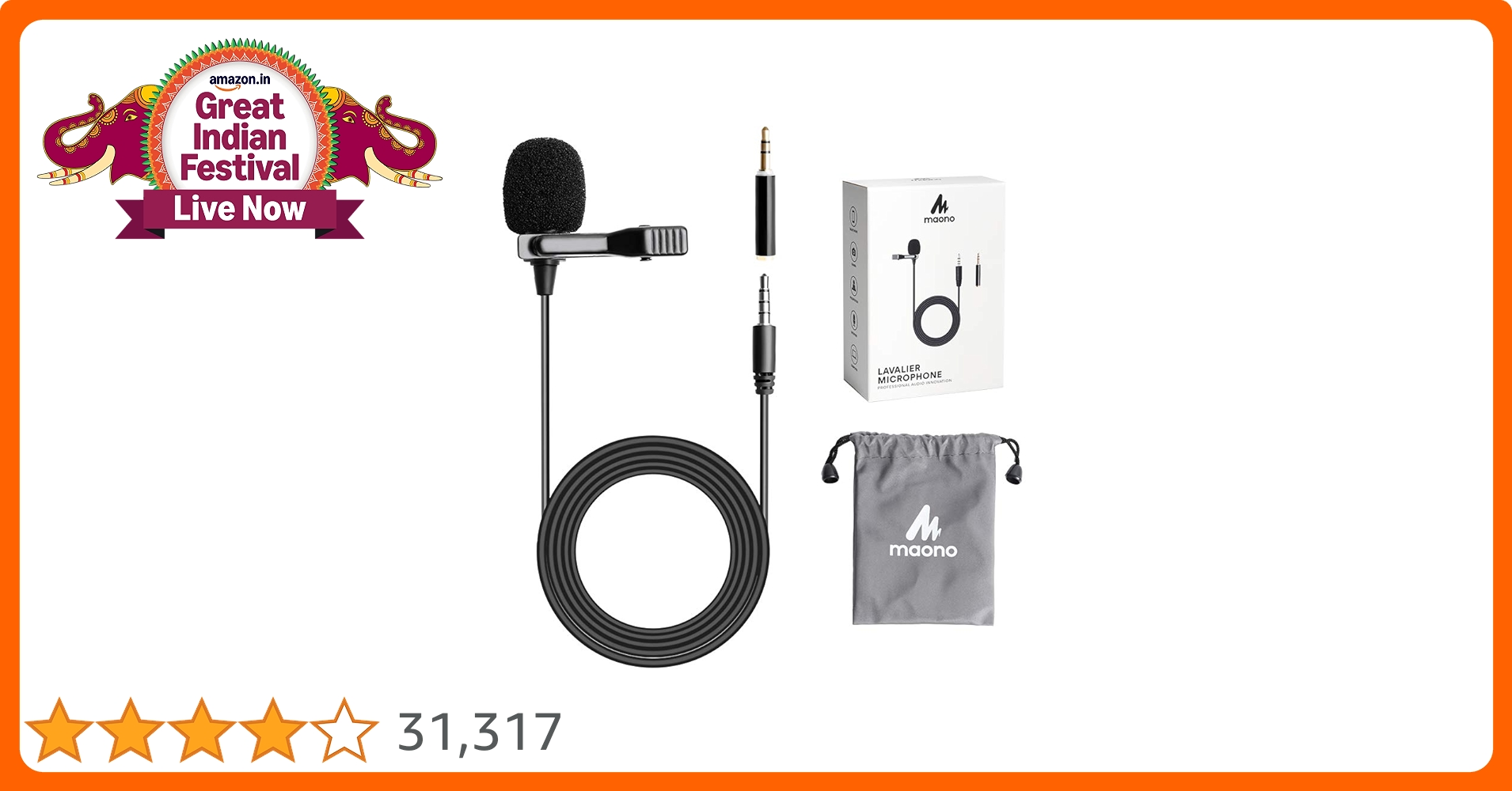 tutorwebtech's tweet card. MAONO MICROPHONE AU-400