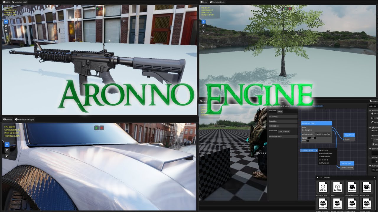 stringvariable's tweet card. Aronno Engine | 2025 | C++ | DirectX12