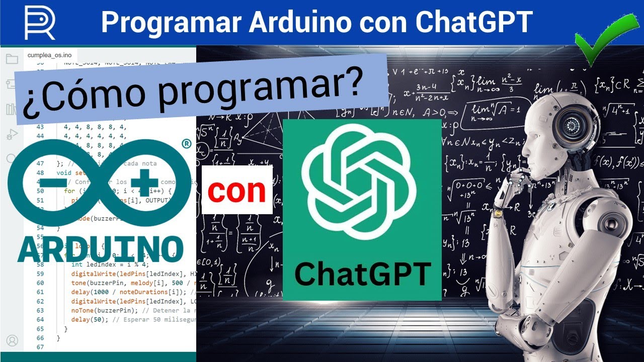 RobotecsRyT's tweet card. ✅ ¿Cómo #programar #Arduino con #IA de #ChatGPT? ► (en sólo 9 min) --...