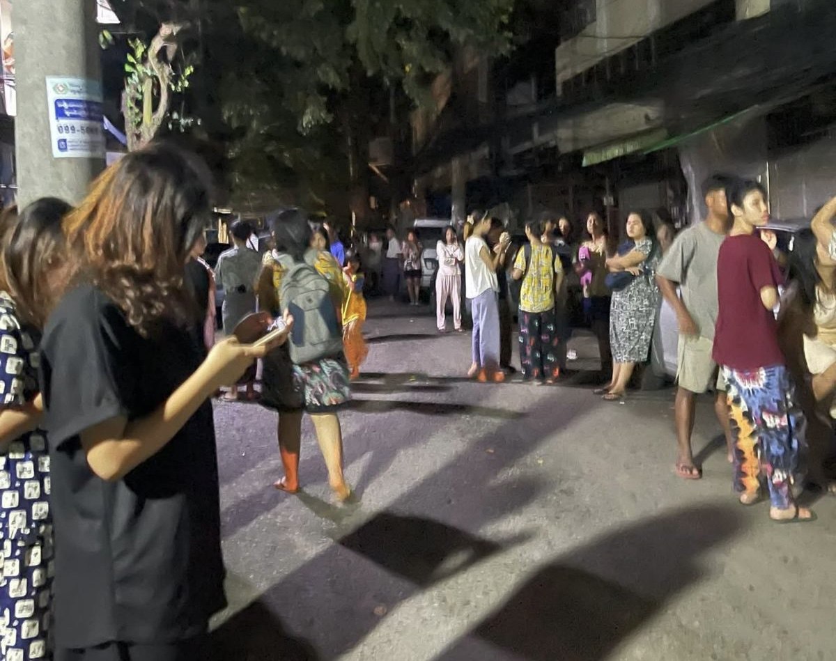 DVB_English's tweet card. A North Okkalapa Township resident told DVB that an elderly couple were injured in their home when a 3.9 magnitude earthquake struck Yangon at 11 p.m. on Friday. “She was hit by a bathroom door. Her...