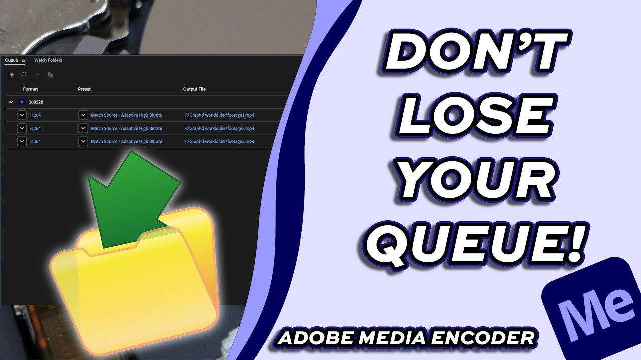 GraphdTutorials's tweet card. How to Save Your Queue in Adobe Media Encoder