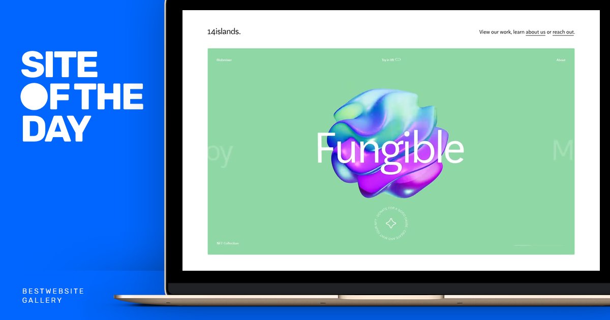 bestwebsite_'s tweet card. 14islands — Site of the Day: 24. March 2023