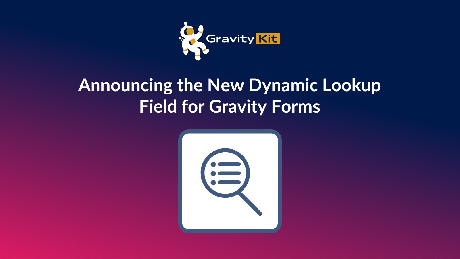 gravity's tweet card. GravityKit’s new Dynamic Lookup field for Gravity Forms enables you to populate field choices with form entry data or WordPress users.