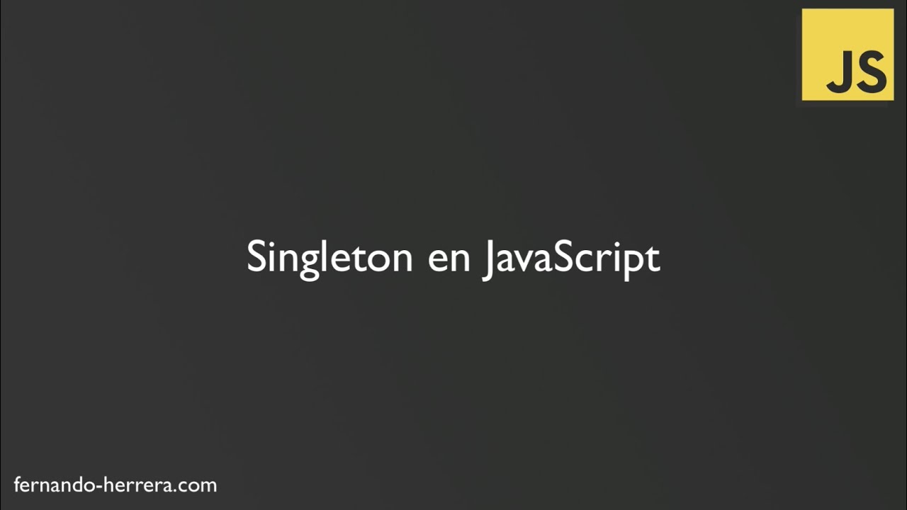 Fernando_Her85's tweet card. Singleton en JavaScript