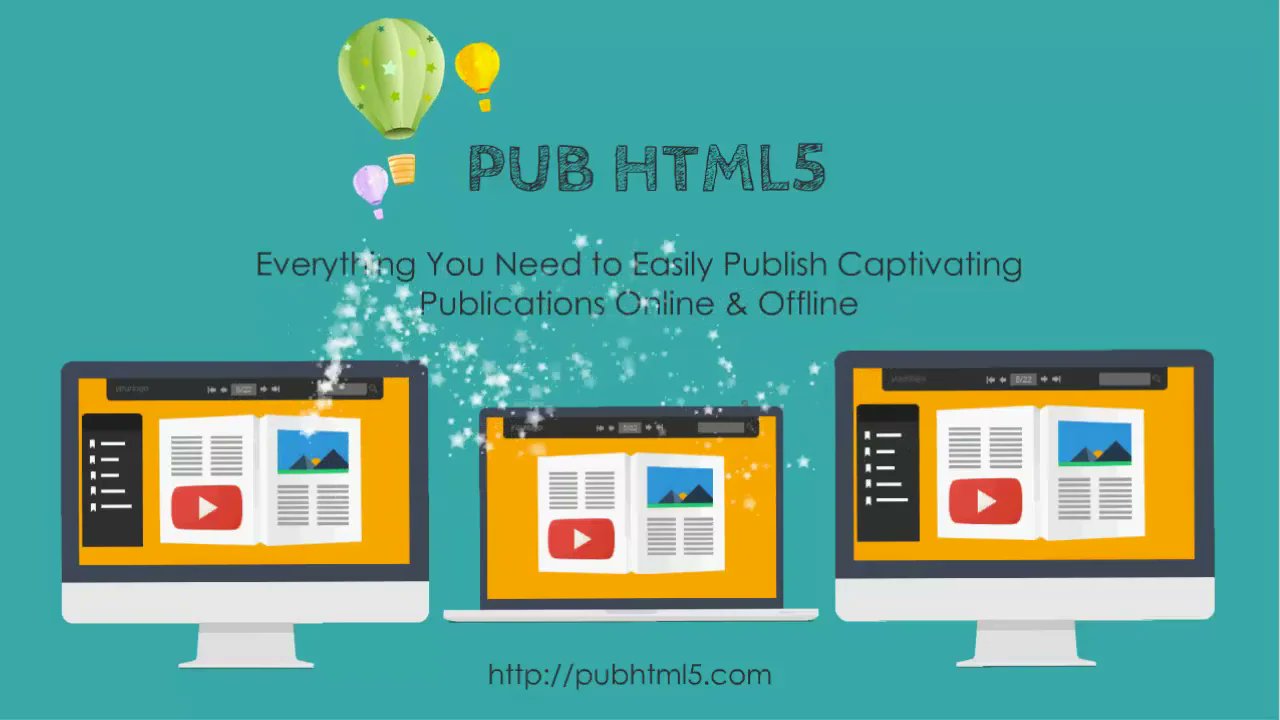 pubhtml5's tweet card. Learn More About PUB HTML5 in 3 Minutes