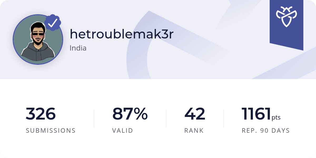 hetroublehacker's tweet card. Intigriti offers bug bounty and agile penetration testing solutions powered by Europe's #1 leading network of ethical hackers.