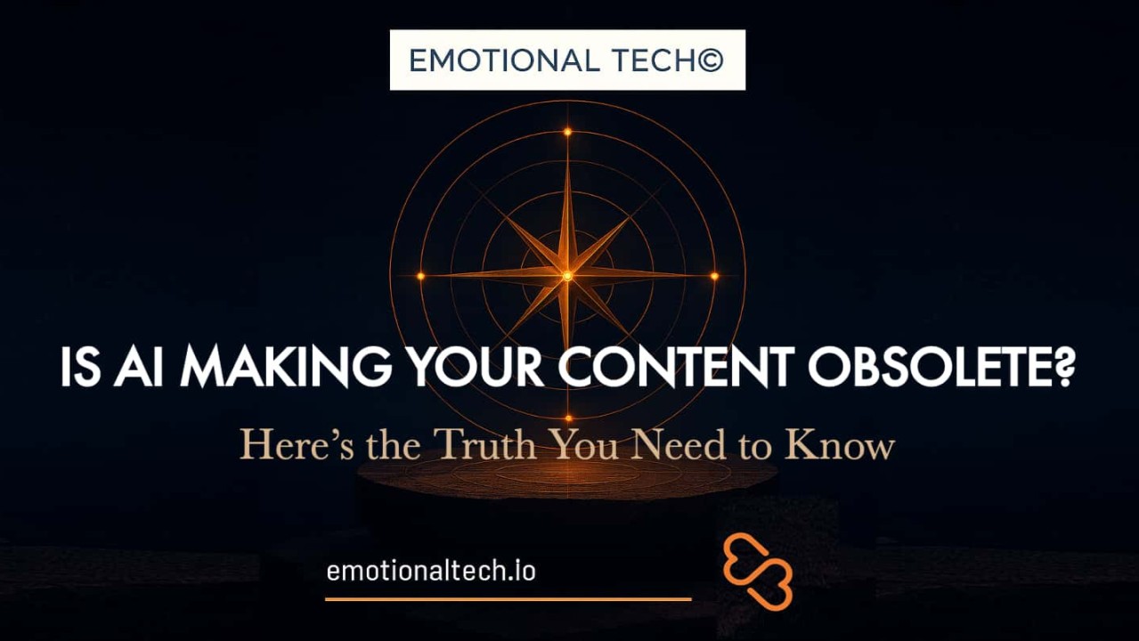 Emotional_Tech's tweet card. TL;DR: AI is transforming content creation. But it can’t replicate your depth, your lived authority, and your emotional connection with your audience.