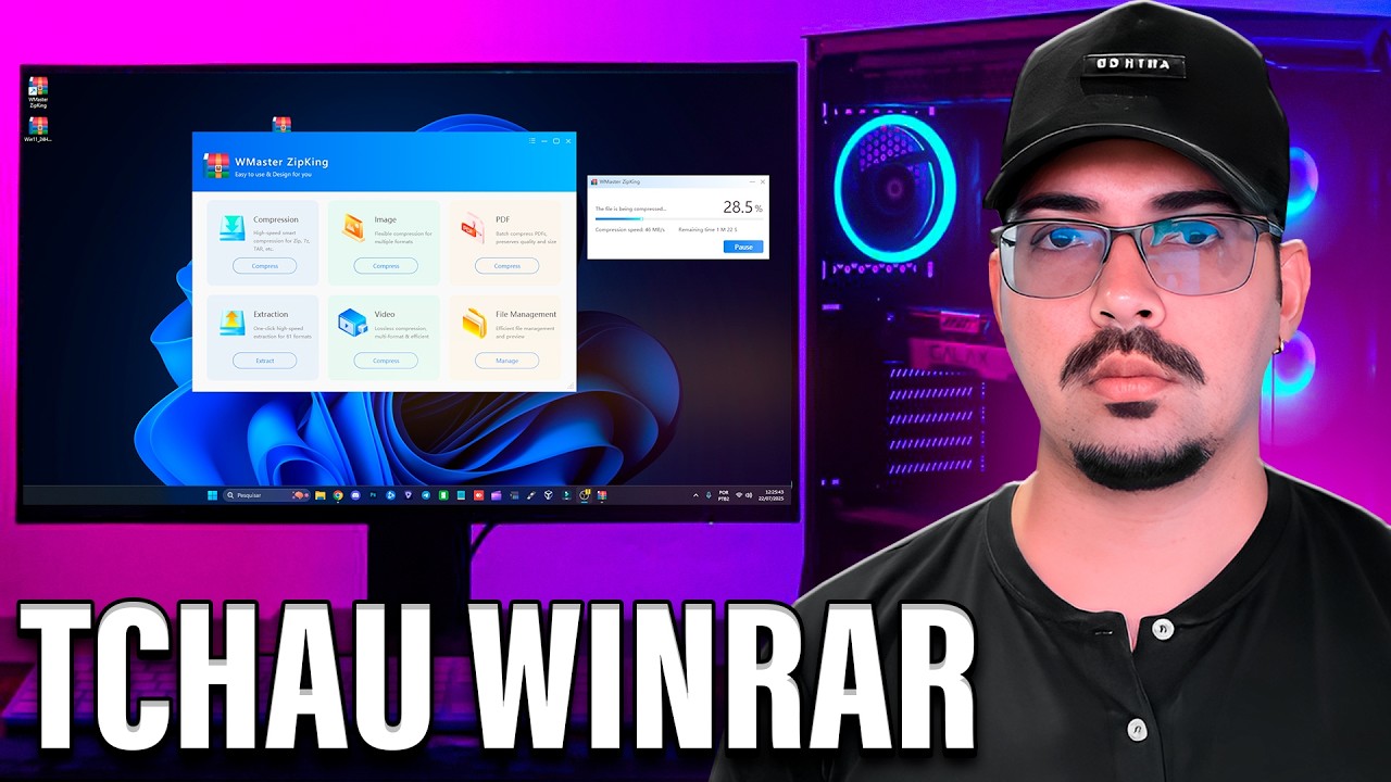 ZipkingOfficial's tweet card. ⚡O MELHOR Compactador do Mundo! 78,4% Mais Rápido que WinRAR e 7Zip!
