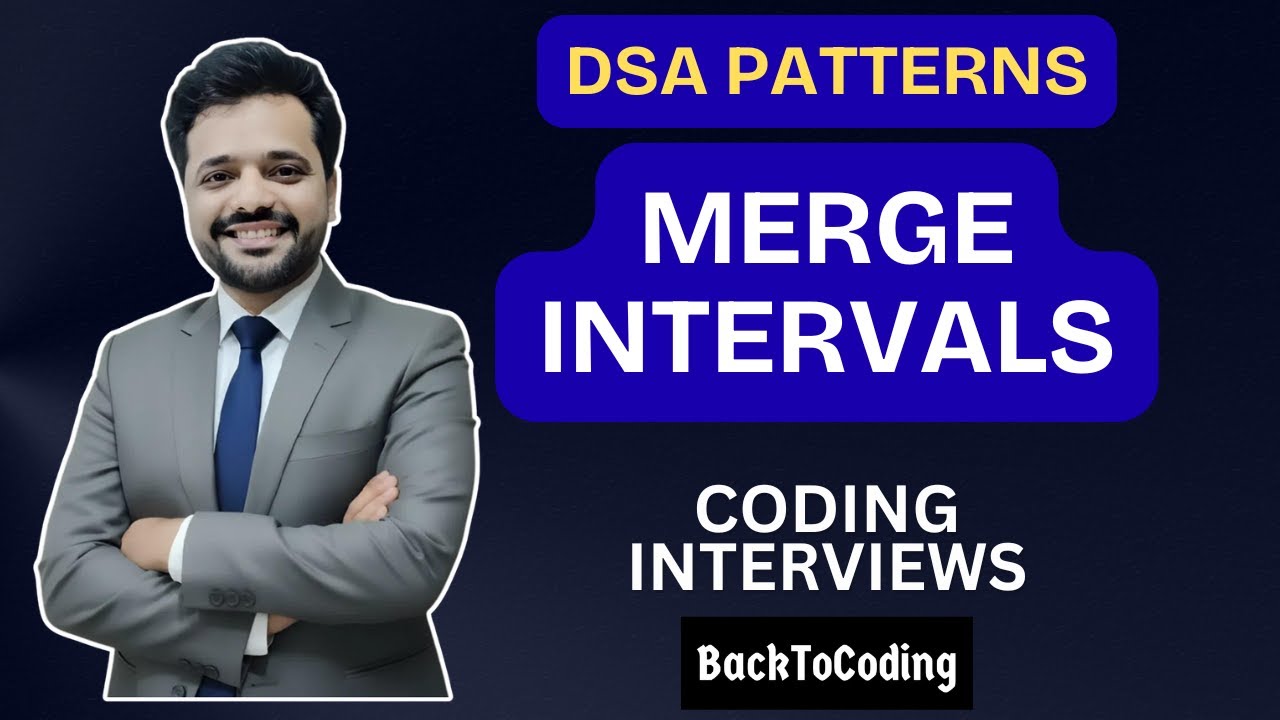 BackToCoding's tweet card. Merge Intervals pattern DESTROYS O(n²) Solution | ALL APPROACHES...