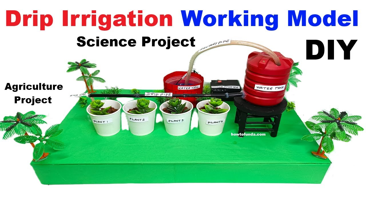 howtofunda's tweet card. drip irrigation working model for science project exhibition - diy --...