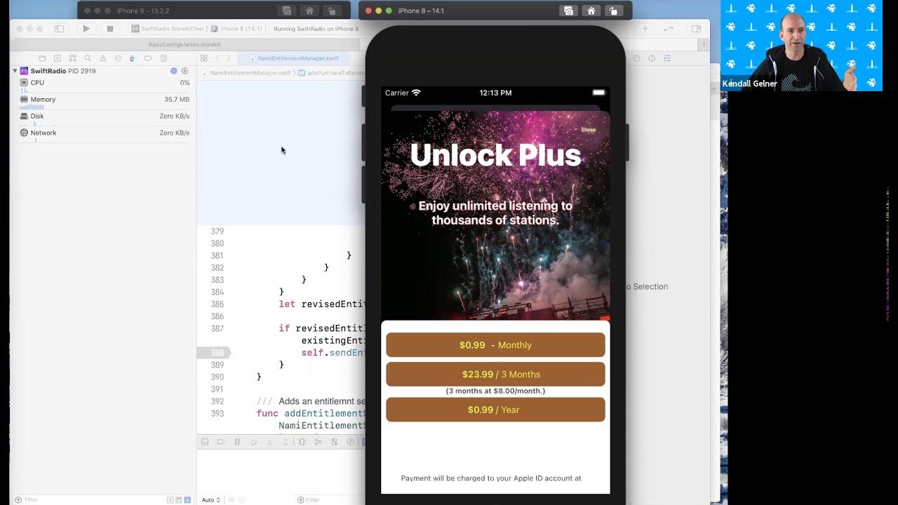 iosdevcampdc's tweet card. iOSDevCampDC 2020 - Supercharge StoreKit Testing with Xcode 12 and...