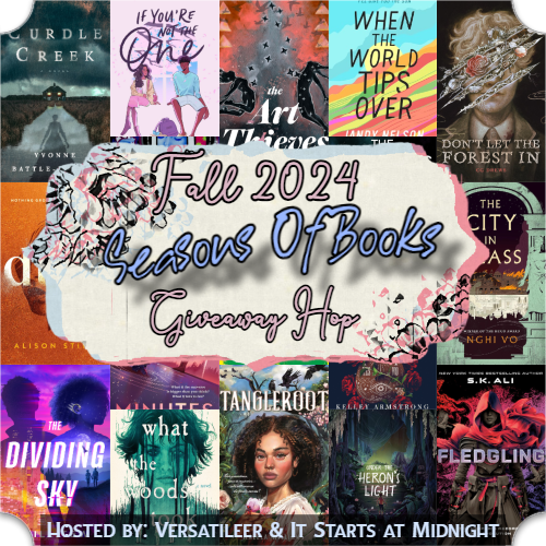 Aacm05's tweet card. Hosted by It Starts at Midnight & Versatileer!   Welcome To The 🍂 Fall Seasons of Books Giveaway Hop   Check out these Fall 2024 Releases Coming Out!   Winners choice of  a Book …