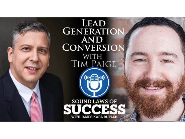 jameskbutler's tweet card. Lead Generation and Conversion with Tim Paige