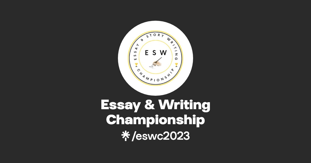 eswc2023's tweet card. Student-Run Competition | Writing Contest to display the skills of young writers