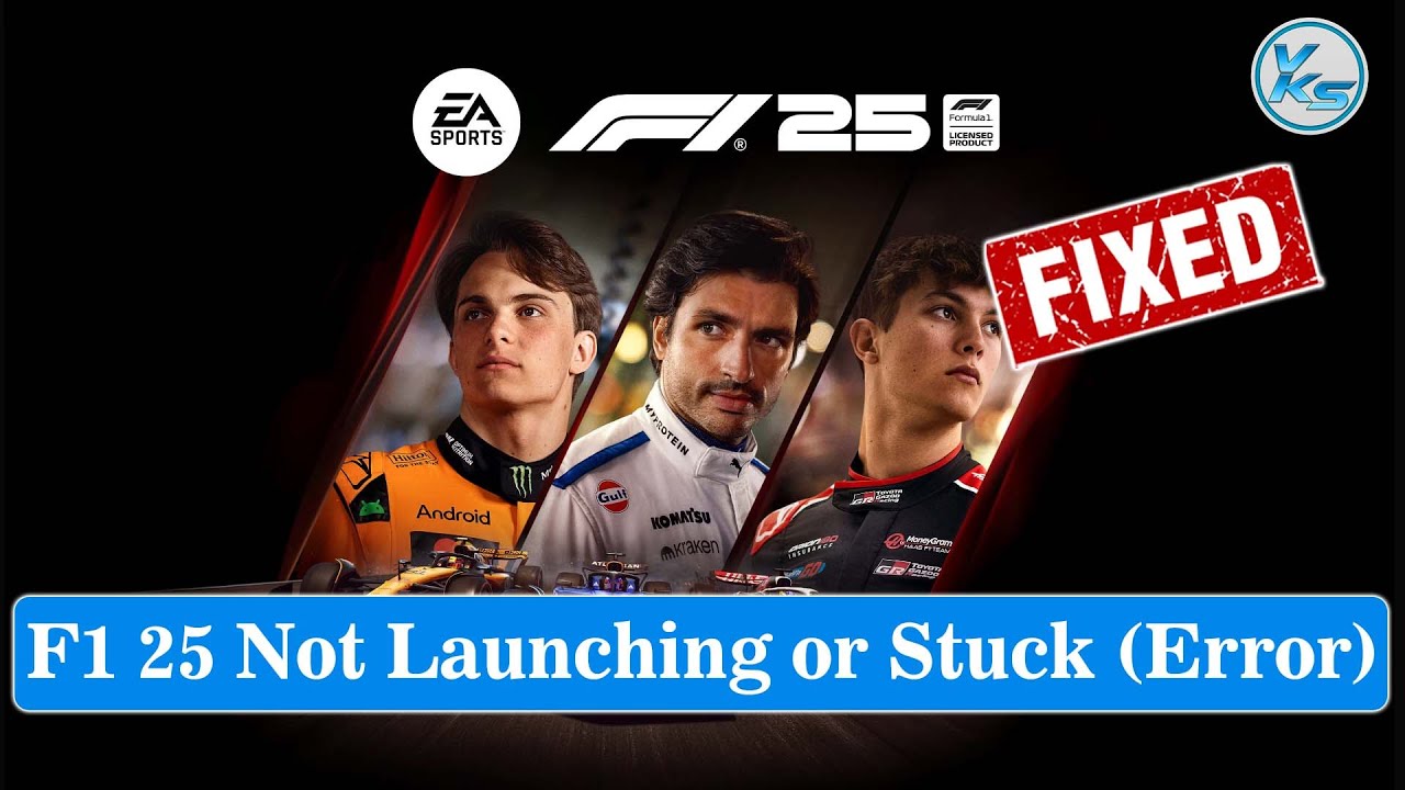 vksytc's tweet card. ✅ How To Fix F1 25 Launching Failed, Black Screen, Not Starting,...