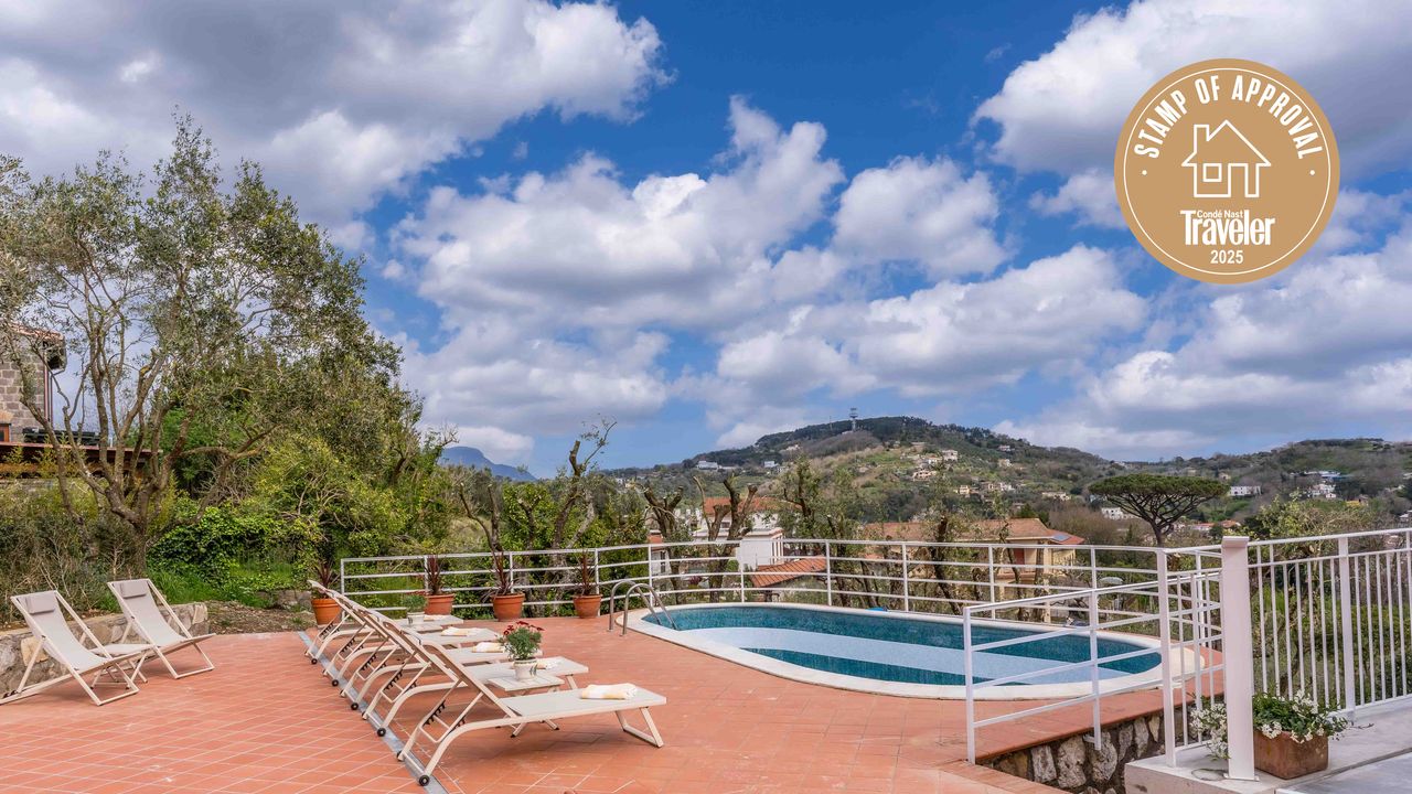 CNTraveler's tweet card. The biggest draw: the exceptional view (best enjoyed from the private pool) overlooking a cozy Italian village.