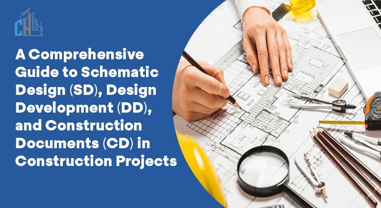 chcadd's tweet card. Explore the essential roles of Schematic Design (SD), Design Development (DD), and Construction Documentation (CD) in construction projects with our comprehensive guide.