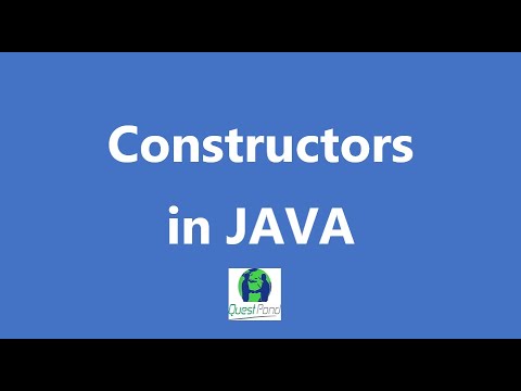 questpondjava's tweet card. In this video we will learn about Constructors in Java.