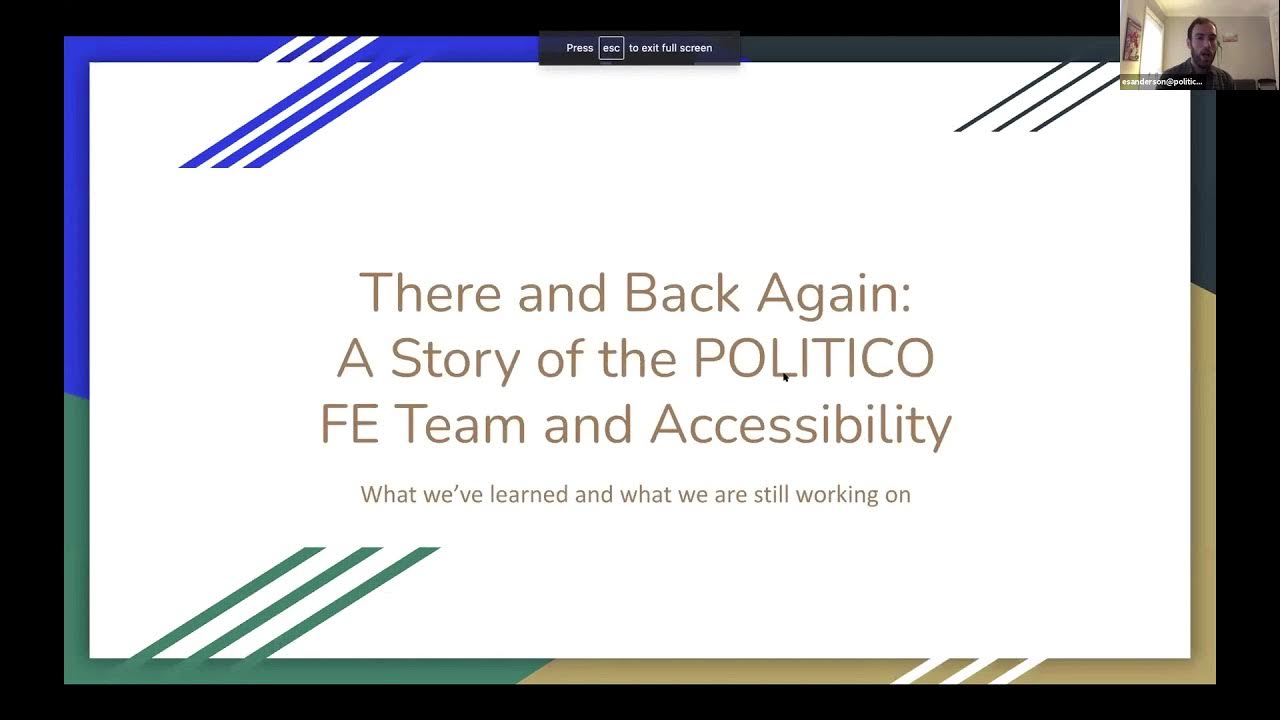 vuejsdc's tweet card. Web Accessibility at Politico