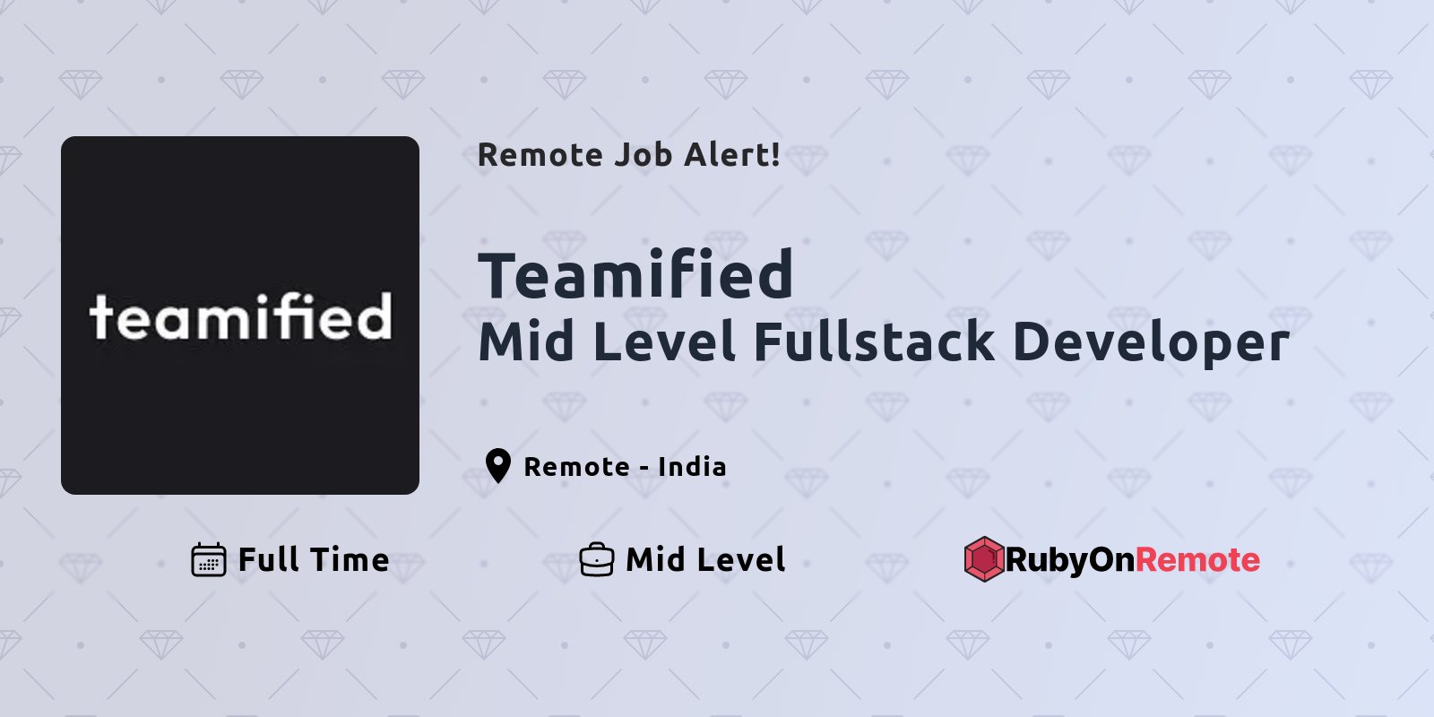 RubyOnRemote's tweet card. Find curated remote ruby jobs in one place. Join the remote work force.