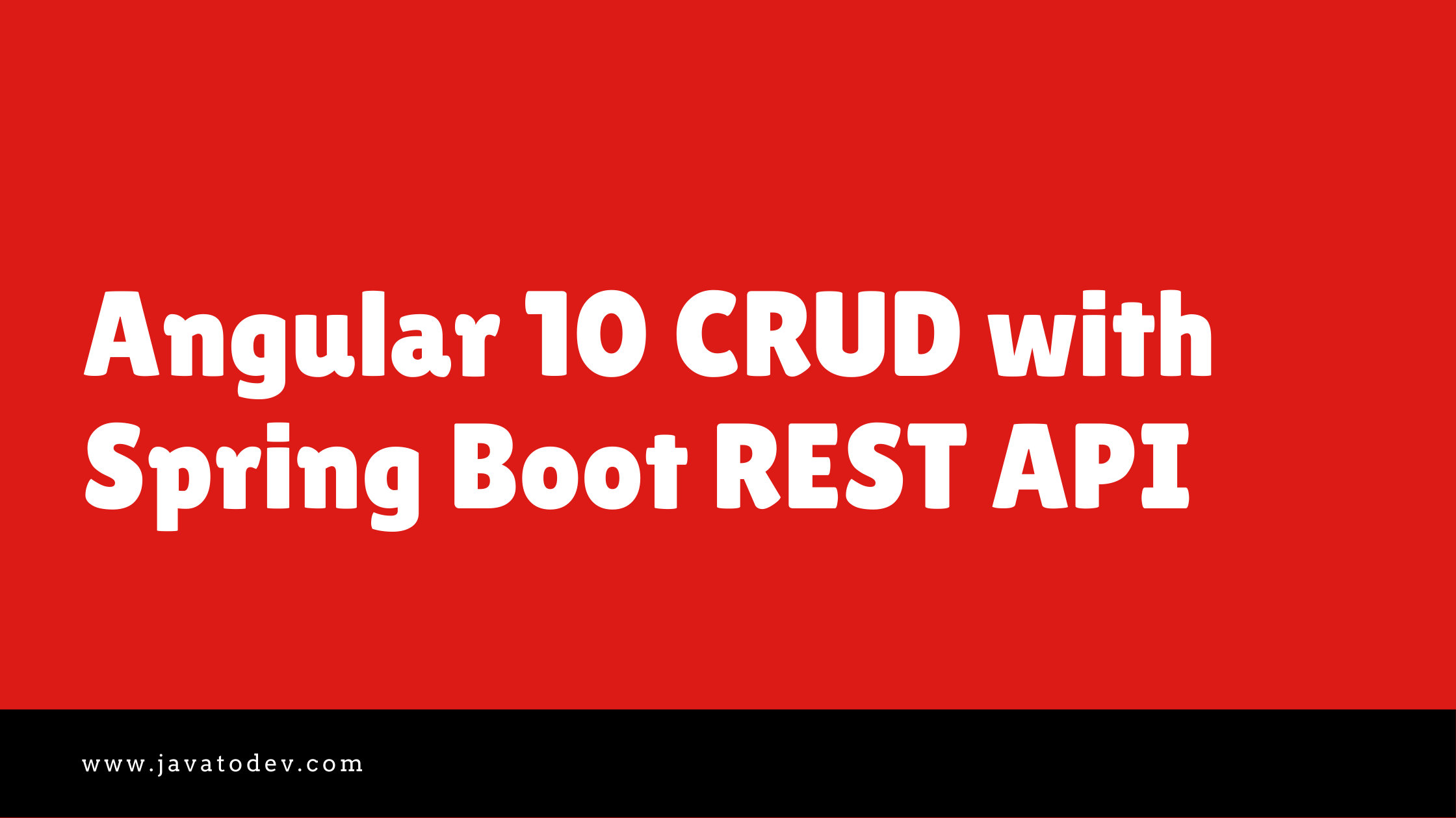 spbootdeveloper's tweet card. Angular 10 Frontend development with using Spring Boot REST CRUD API, with basic implementation on GET, POST, DELETE, and PATCH with Angular HTTP Client