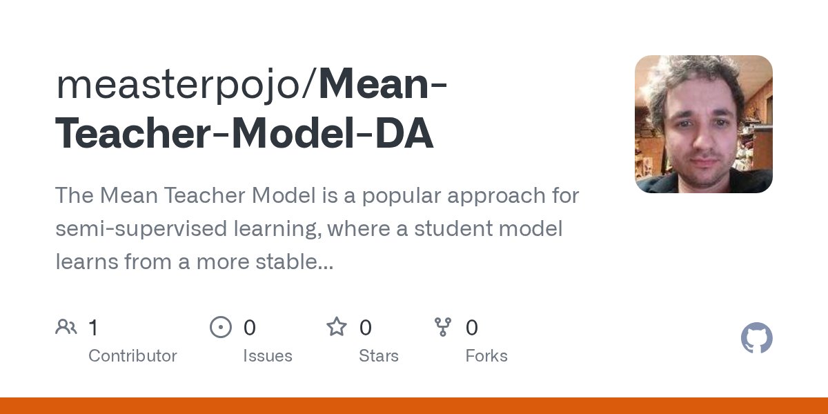 codebro1847's tweet card. The Mean Teacher Model is a popular approach for semi-supervised learning, where a student model learns from a more stable teacher model that updates through Exponential Moving Average (EMA). It he...