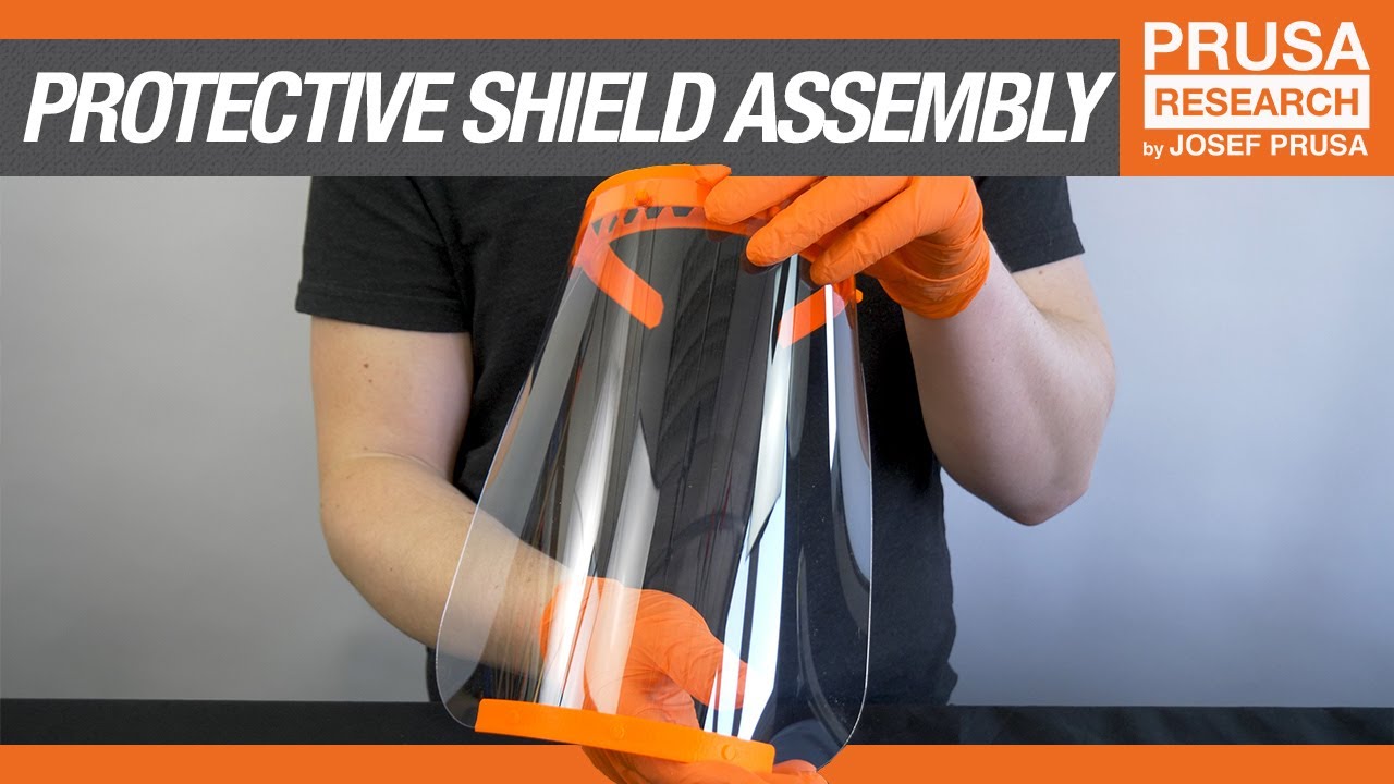 gshap_r's tweet card. 3D Printed Face Shield (RC1) - Assembly Guide