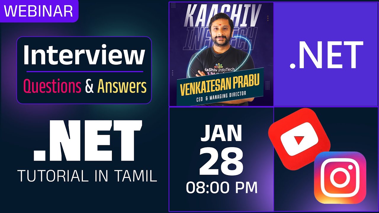 kaashivinfotech's tweet card. Live Webinar: .Net Interview Questions and Answers | Dotnet in Tamil...